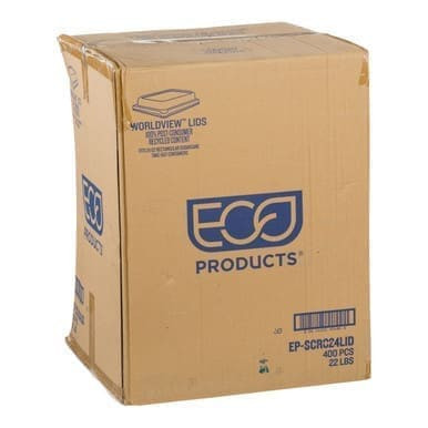 Polar Plastics Clear Plastic Dome Lids, For 24oz Bagasse Container | 50UN/Unit, 8 Units/Case