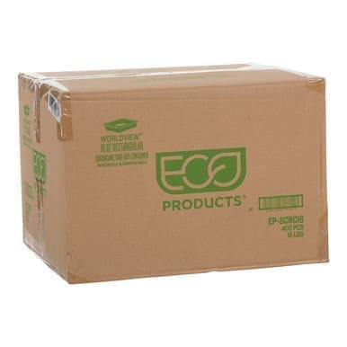 Greenstripe 16oz Rectangular White Bagasse Paper Containers, Ecology Friendly | 50UN/Unit, 8 Units/Case