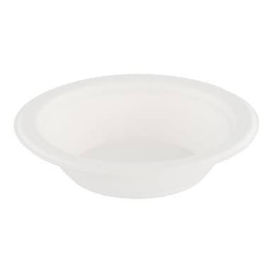 Gordon Choice GFS  12oz White Bagasse Paper Bowls, Micro, Freezer Safe, Ecology Friendly | 125UN/Unit, 8 Units/Case