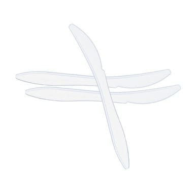 Gordon Choice GFS  White Polypropylene Plastic Knives, Medium Weight, Cutlery | 1000UN/Unit, 1 Unit/Case