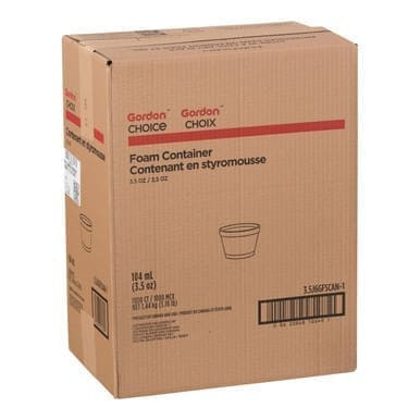 Gordon Choice GFS 3.5oz White Foam Containers | 50UN/Unit, 20 Units/Case