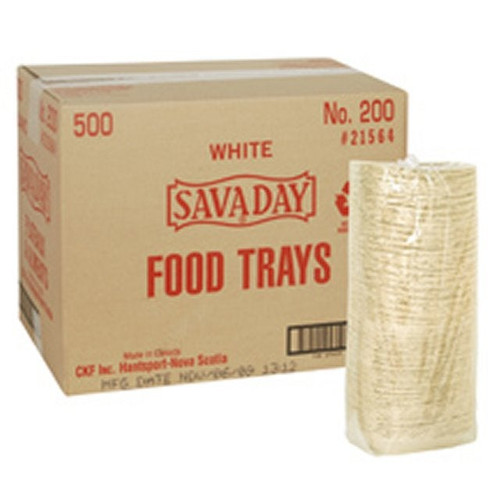 CKF Biodegradable Food Trays, Ecology Friendly Savaday #200 Paprus | 500UN/Unit, 1 Unit/Case