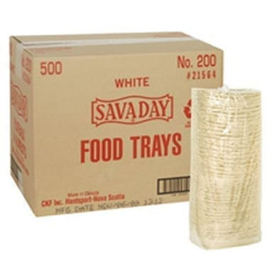 CKF Biodegradable Food Trays, Ecology Friendly Savaday #200 Paprus | 500UN/Unit, 1 Unit/Case