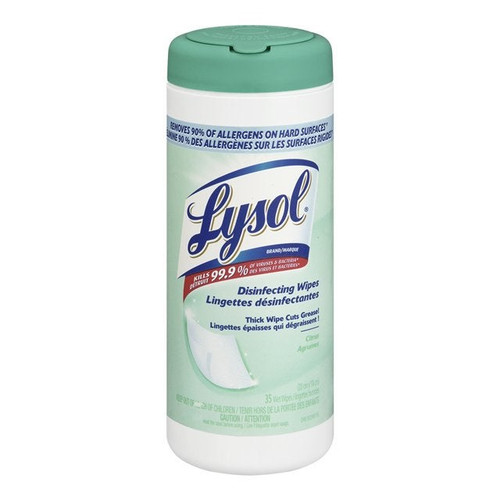 Lysol Citrus Disinfectant Wipes, Cleaner | 35UN/Unit, 12 Units/Case