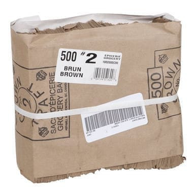 Rosenbloom 2Lb Kraft Paper Bags, 4 X 2.5 X 8In | 500UN/Unit, 1 Unit/Case