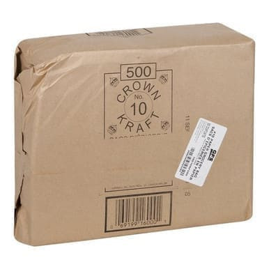 Gordon Choice GFS 10Lb Kraft Paper Bags, 6 X 4 X 13In | 500UN/Unit, 1 Unit/Case