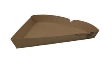 Eco-Bistro Paper Trays, Pizza Slice Kraft 8.25 X 8.25 X 1 - 500 Units/Case