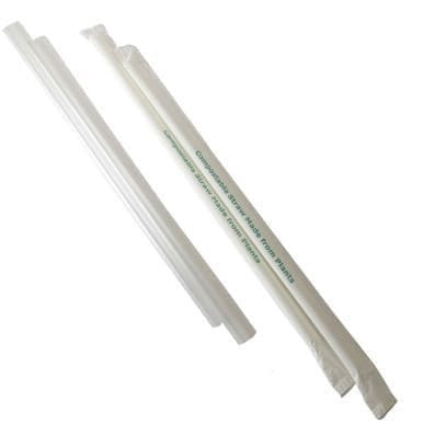 Naturestraw 8In Clear Plastic Straws, Compostable, Paper Wrapped | 300UN/Unit, 10 Units/Case