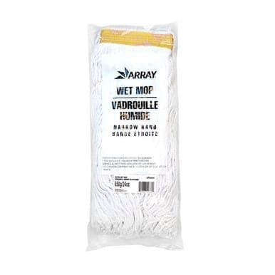 Array 24oz Rayon Narrow Band Wet Mop Heads | 1UN/Unit, 10 Units/Case