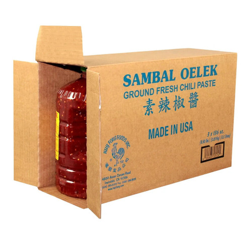 Huy Fong 8.5 lb. Sambal Oelek Fresh Ground Chili Paste (3 Pack)