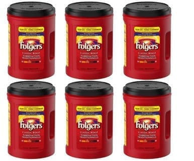 Folgers Classic Roast Ground Coffee, 1.21 kg (6/Case)