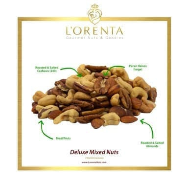 Deluxe Raw Mixed Nuts - 25 lb. Case