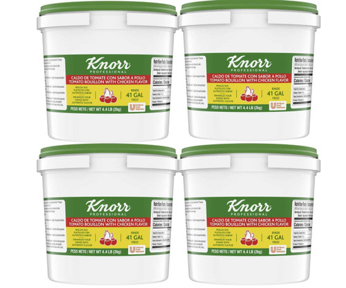KNORR Knorr Professional Base Caldo de Tomate Tomato with Chicken Bouillon Base, 4.4 lbs (4/case) 