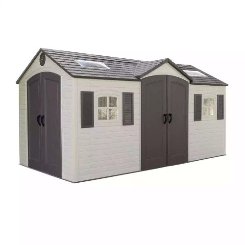 LIFETIME Lifetime 15 Ft. x 8 Ft. Dual Entry Outdoor Storage Shed 