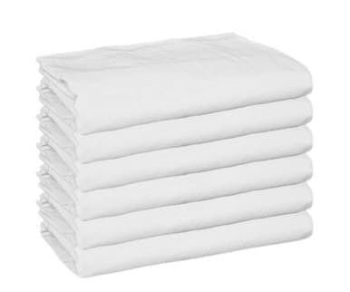 White Cotton / Polyester 200 Thread Count Fitted Sheet - 24/Case