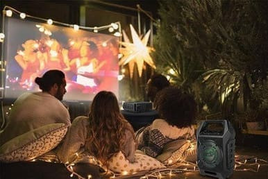 Pop-Up Movie Theater Kit-  Projector, Bluetooth speaker & 120" diagonal screen