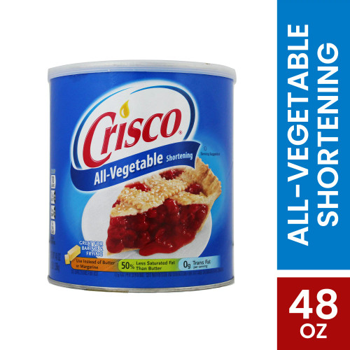 CRISCO Crisco 48 oz. Regular All Vegetable Shortening - 6/Case CRISCO Crisco 48 oz. Regular All Vegetable Shortening - 6/Case