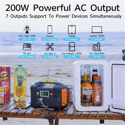 Flashfish FlashFish 200W Portable Power Station with 60W Solar Panel and Foldable Solar Charger  Flashfish FlashFish 200W Portable Power Station with 60W Solar Panel and Foldable Solar Charger