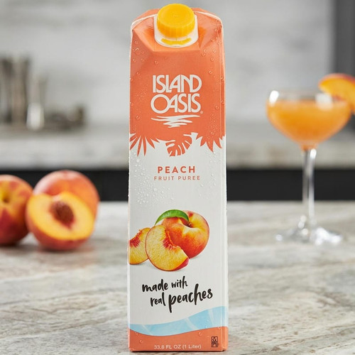 Island Oasis 1 Liter Real Peach Puree Beverage Mix-Chicken Pieces