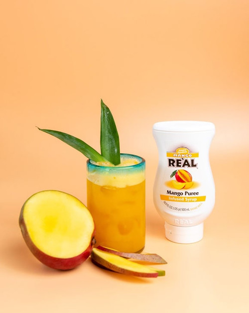 Real Mango 16.9 fl. oz. Puree Tropical Bliss Infused Syrup