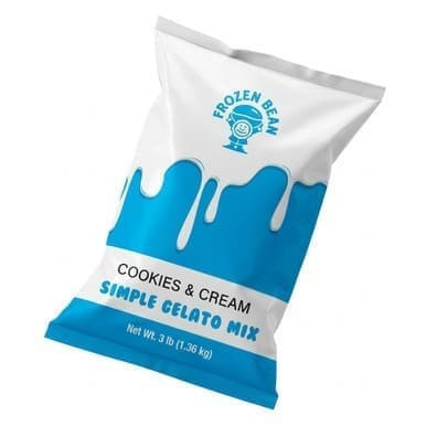 The Gelato Lab Cookies & Cream Soft Serve Mix 3 lb/1.36 kgs - 5/Case