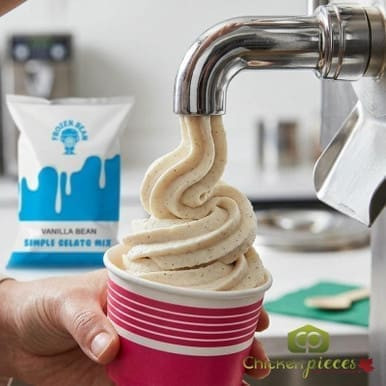 The Gelato Lab Vanilla Bean Soft Serve Mix 3 lb/1.36 kgs - 5/Case