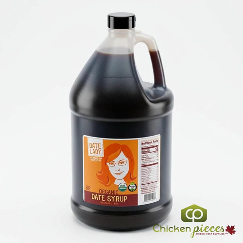 Date Lady Organic Date Syrup 1 Gallon - Natural Sweetness | Ideal for Food Service and Baking