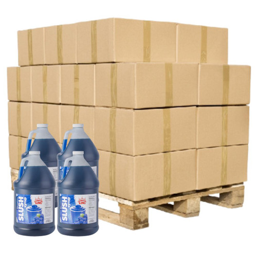 CONCESSION Concession Stand Blue Raspberry Slushy Syrup 5:1 Bulk Food Service Concentrate | 1 Gallon | 4/Case | 48 Cases Per Pallet (192 Bottles) 