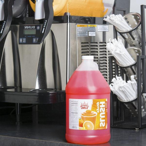 CONCESSION Concession Stand Orange Slushy Syrup 5:1 Bulk Food Service Concentrate | 1 Gallon | 4/CASE | 48 CASES PER PALLET (192 BOTTLES) 