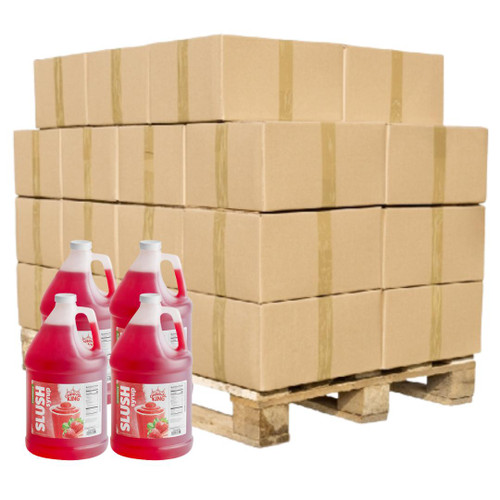CONCESSION Concession Stand Strawberry Slushy Syrup 5:1 Bulk Food Service Concentrate | 1 Gallon | 4/case | 48 Cases Per Pallet (192 Gallons) 