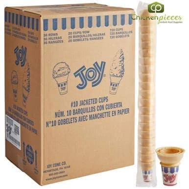 JOY #10 Flat Bottom Jacketed Cake Cone - 720/Case