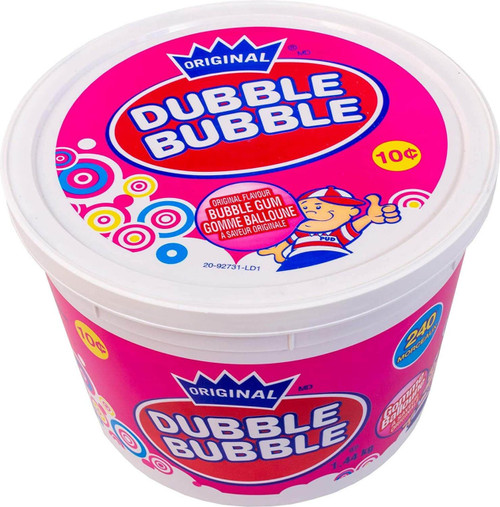 DUBBLE BUBBLE Dubble Bubble Gum Tub 1.44 KG - Nostalgic Sweetness | Perfect for Parties & Events 
