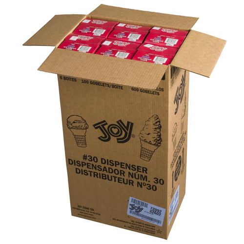 JOY #30 Flat Bottom Cake Cone Dispenser Pack - 600/Case