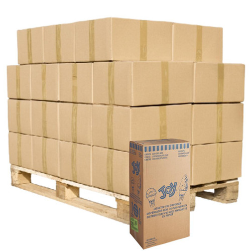  JOY #30J Flat Bottom Jacketed Cake Cone Dispenser Pack - 600/Case | 16 Cases Per Pallet | 9600 CONES 
