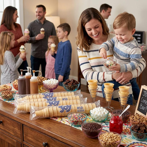 JOY #10 Flat Bottom Cake Cone - 720/Case | Crispy and Versatile