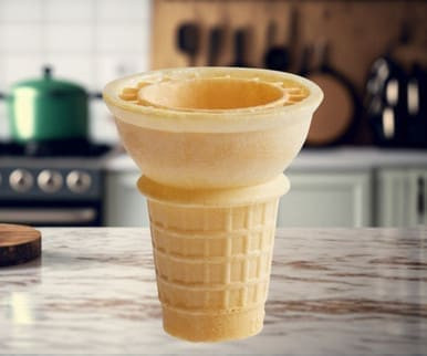JOY #10 Flat Bottom Cake Cone - 720/Case | 16 Cases Per Pallet | 11520 CONES