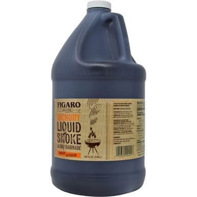Figaro Hickory Liquid Smoke 1 Gallon - Smoky Cocktail & Marinade