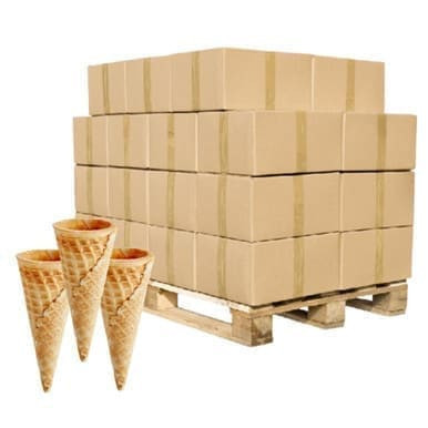 JOY #450S Sugar Cone for Sampling - 1000/Case | 16 Cases Per Pallet | 16000 CONES