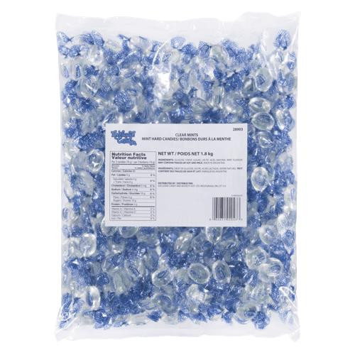 Bulk bag of Exclusive Clear Mints 1.3kg for restaurant host stands and reception desks.- chickenpieces.com
