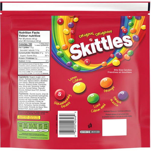  SKITTLES Original Chewy Candy Bulk Size 1.16kg/2.55lbs - Taste the Rainbow of Fruity Flavors 