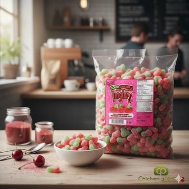 GUMMY ZONE Sour Cherry Tingler Candy 1kg/2.2lbs - Tangy and Tantalizing Gummy Treats