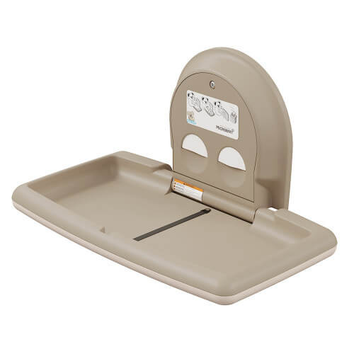 Koala Kare Beige Horizontal Mounted Baby Changing Station-Chicken Pieces
