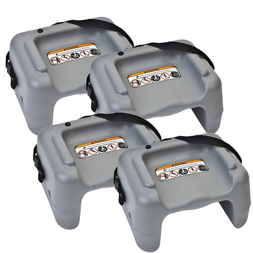 Koala Kare Gray Plastic Booster Seat with Safety Strap - Dual Height - 4/Pack