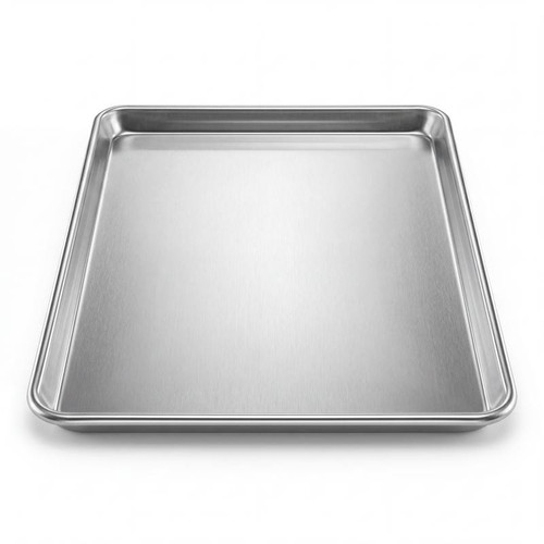 CP Bulk Full Size 18 Gauge 18" x 26" Wire in Rim Aluminum Bun / Sheet Pans - 12/Case- CHICKEN PIECES