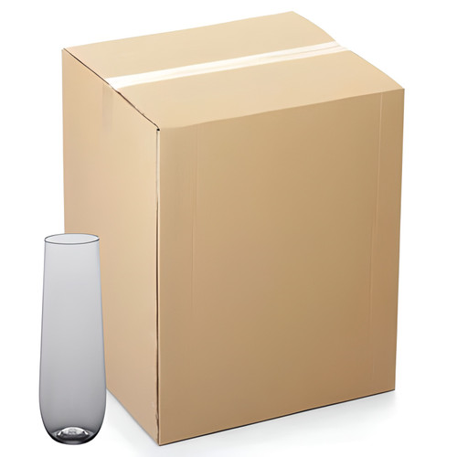 CP 9 oz. Light Weight Clear Plastic Stemless Champagne Flute - 64/Case | Sip Champagne in Elegant Stemless Style