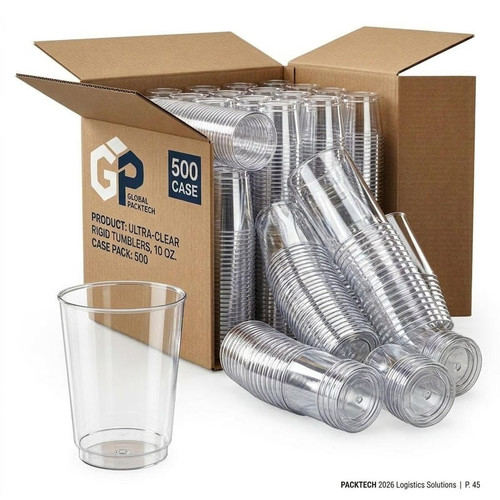 Chicken Pieces CP 10 oz. Clear Disposable Plastic Tumbler - 500/Case | Serve Refreshing Drinks with Clarity and Convenience
