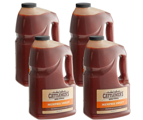  Cattlemen's 1 Gallon Memphis Sweet BBQ Sauce - 4/Case | Authentic Southern Flavors in Bulk 