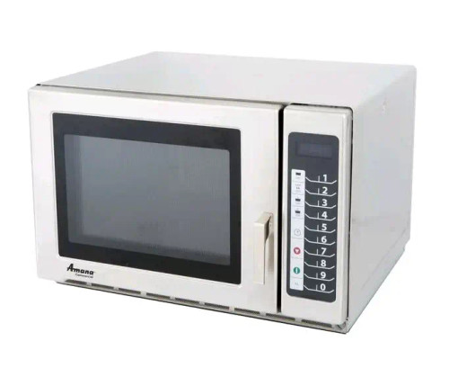 Amana Medium Duty Stainless Steel Commercial Microwave - 208/230V, 1800W | Precision Cooking for Busy Kitchens