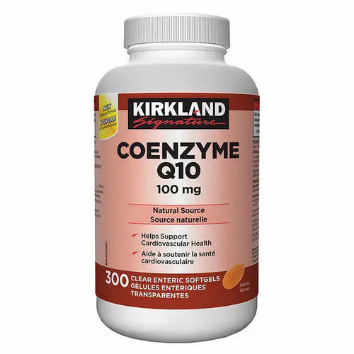  Kirkland Signature Coenzyme Q10 100 mg - 300 Clear Enteric Softgels | Heart & Cellular Health 