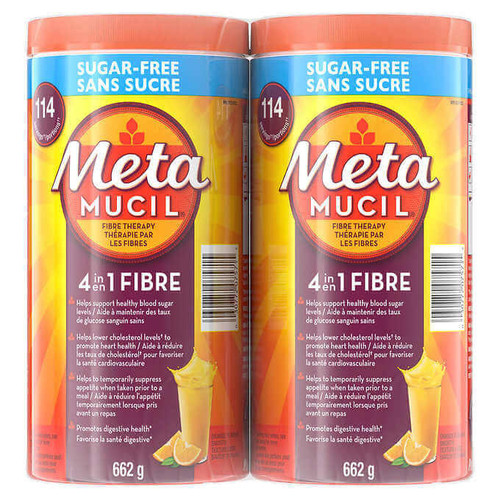  Metamucil 4 in 1 MultiHealth Fibre Supplement Powder Sugar-Free, Orange, 2 x 662 g | Promote Digestive Health with Delicious Sugar-Free Orange Flavor 